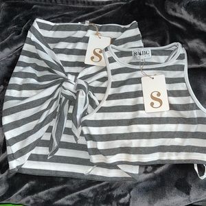 Milda Stripe top and skirt set from Sabo skirt